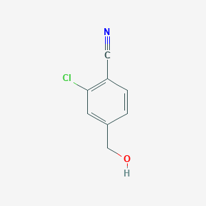 molecular formula C8H6ClNO B3132545 2-Chloro-4-(hydroxymethyl)benzonitrile CAS No. 371764-78-2