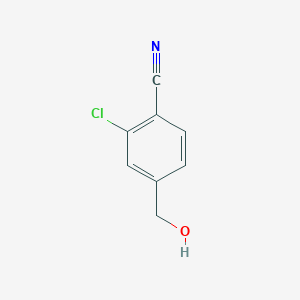 molecular formula C8H6ClNO B3132545 2-氯-4-(羟甲基)苯甲腈 CAS No. 371764-78-2