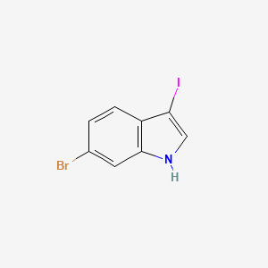 molecular formula C8H5BrIN B3132552 1H-Indole, 6-bromo-3-iodo- CAS No. 372077-73-1