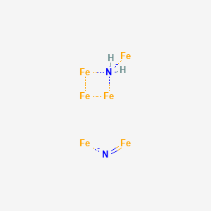 molecular formula Fe6H2N2-2 B3132567 氮杂环;氮杂环亚铁;铁 CAS No. 37245-77-5