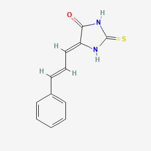 molecular formula C12H10N2OS B3132594 (Z)-5-((E)-3-苯烯丙基亚lidene)-2-硫代咪唑烷并-4-酮 CAS No. 373387-31-6
