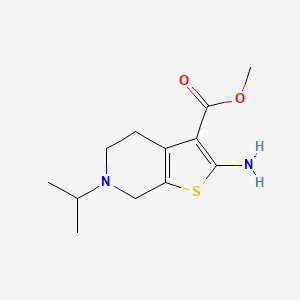 molecular formula C12H18N2O2S B3132603 2-氨基-6-异丙基-4,5,6,7-四氢噻吩并[2,3-c]吡啶-3-羧酸甲酯 CAS No. 374102-02-0