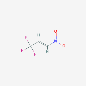 molecular formula C3H2F3NO2 B3132622 (1E)-3,3,3-trifluoro-1-nitroprop-1-ene CAS No. 37468-00-1