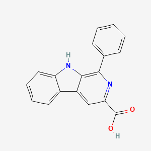 molecular formula C18H12N2O2 B3132625 1-phenyl-9H-pyrido[3,4-b]indole-3-carboxylic acid CAS No. 374710-96-0