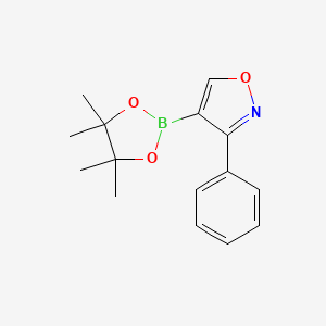 molecular formula C15H18BNO3 B3132628 3-苯基-4-(4,4,5,5-四甲基-1,3,2-二氧杂硼环-2-基)异恶唑 CAS No. 374715-23-8
