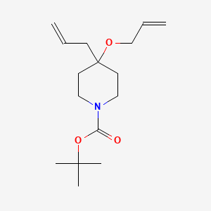 molecular formula C16H27NO3 B3132645 Tert-butyl 4-allyl-4-(allyloxy)piperidine-1-carboxylate CAS No. 374795-39-8