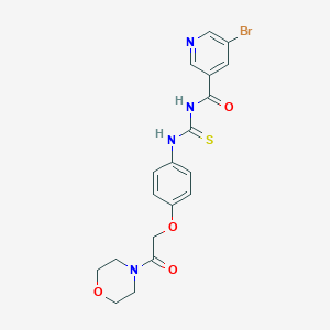 5-bromo-N-({4-[2-(morpholin-4-yl)-2-oxoethoxy]phenyl}carbamothioyl)pyridine-3-carboxamide