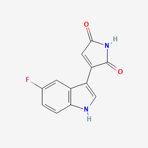 molecular formula C12H7FN2O2 B3132660 3-(5-Fluoro-1h-indol-3-yl)-1h-pyrrole-2,5-dione CAS No. 374818-58-3