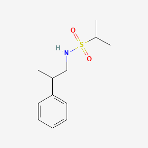 molecular formula C12H19NO2S B3132681 (R)-N-(2-phenylpropyl)propane-2-sulfonamide CAS No. 375345-97-4
