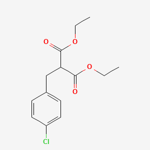 molecular formula C14H17ClO4 B3132695 1,3-Diethyl 2-[(4-chlorophenyl)-methyl]propanedioate CAS No. 37556-13-1