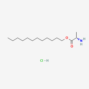 molecular formula C15H32ClNO2 B3132696 丙氨酸，十二烷基酯，盐酸盐 CAS No. 37571-91-8