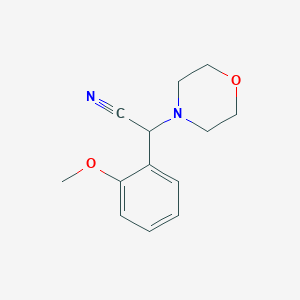 molecular formula C13H16N2O2 B3132773 2-(2-甲氧苯基)-2-吗啉基乙腈 CAS No. 37673-08-8