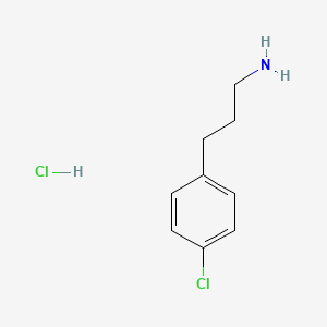 molecular formula C9H13Cl2N B3132793 3-(4-Chlorophenyl)propan-1-amine hydrochloride CAS No. 377084-66-7