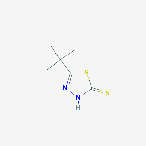molecular formula C6H10N2S2 B3132812 5-(Tert-butyl)-1,3,4-thiadiazole-2(3h)-thione CAS No. 37751-74-9
