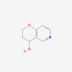 molecular formula C8H9NO2 B3132844 3,4-dihydro-2H-pyrano[3,2-c]pyridin-4-ol CAS No. 37831-66-6