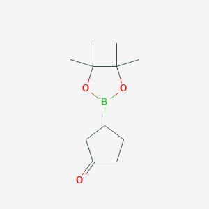 molecular formula C11H19BO3 B3132860 3-(4,4,5,5-Tetramethyl-1,3,2-dioxaborolan-2-yl)cyclopentanone CAS No. 379216-53-2