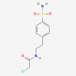 molecular formula C10H13ClN2O3S B3132870 2-chloro-N-[2-(4-sulfamoylphenyl)ethyl]acetamide CAS No. 379255-81-9