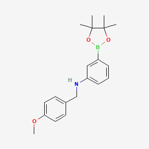 N-(4-methoxybenzyl)-3-(4,4,5,5-tetramethyl-1,3,2-dioxaborolan-2-yl)aniline