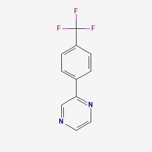 molecular formula C11H7F3N2 B3132938 2-(4-(三氟甲基)苯基)吡嗪 CAS No. 380626-88-0