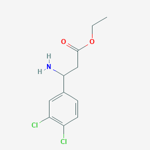 molecular formula C11H13Cl2NO2 B3132953 Ethyl 3-amino-3-(3,4-dichlorophenyl)propanoate CAS No. 380842-80-8