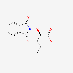 molecular formula C18H23NO5 B3132954 (R)-tert-Butyl 2-(1,3-dioxoisoindolin-2-yloxy)-4-methylpentanoate CAS No. 380886-35-1