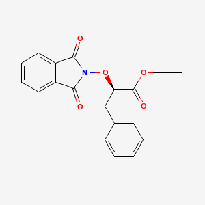 molecular formula C21H21NO5 B3132961 (R)-tert-Butyl 2-(1,3-dioxoisoindolin-2-yloxy)-3-phenylpropanoate CAS No. 380886-37-3