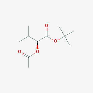 molecular formula C11H20O4 B3132965 (S)-叔丁基 2-乙酰氧基-3-甲基丁酸酯 CAS No. 380886-48-6