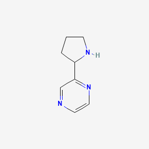 molecular formula C8H11N3 B3133086 2-(Pyrrolidin-2-yl)pyrazine CAS No. 383127-57-9