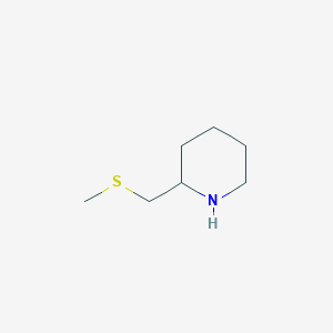 molecular formula C7H15NS B3133092 2-[(Methylsulfanyl)methyl]piperidine CAS No. 383127-99-9