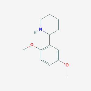 molecular formula C13H19NO2 B3133096 2-(2,5-Dimethoxyphenyl)piperidine CAS No. 383128-65-2