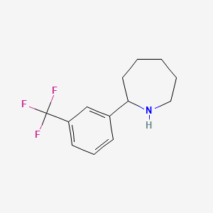 molecular formula C13H16F3N B3133119 2-[3-(三氟甲基)苯基]氮杂环己烷 CAS No. 383131-08-6