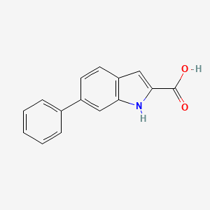 molecular formula C15H11NO2 B3133127 6-苯基-1H-吲哚-2-羧酸 CAS No. 383132-65-8