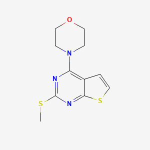 molecular formula C11H13N3OS2 B3133157 2-(Methylsulfanyl)-4-morpholinothieno[2,3-d]pyrimidine CAS No. 383146-87-0