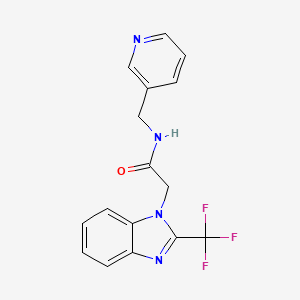 N-(3-pyridinylmethyl)-2-[2-(trifluoromethyl)-1H-1,3-benzimidazol-1-yl]acetamide