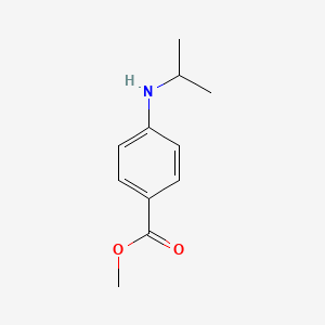 molecular formula C11H15NO2 B3133183 Benzoic acid, 4-(isopropyl)amino-, methyl ester CAS No. 383185-68-0