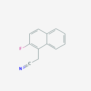 molecular formula C12H8FN B3133187 (2-Fluoro-[1]naphthyl)-acetonitrile CAS No. 3832-88-0