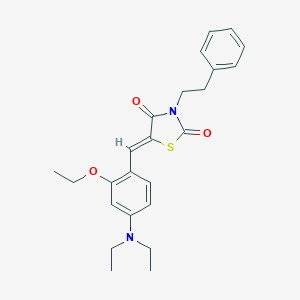 molecular formula C24H28N2O3S B313320 5-[4-(Diethylamino)-2-ethoxybenzylidene]-3-(2-phenylethyl)-1,3-thiazolidine-2,4-dione 