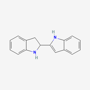 molecular formula C16H14N2 B3133287 2-(Indolin-2-yl)-1H-indole CAS No. 38505-89-4