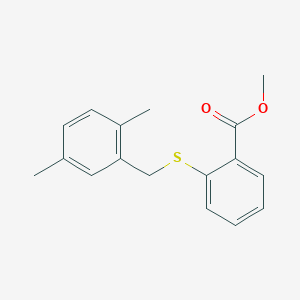 molecular formula C17H18O2S B3133292 2-[(2,5-二甲基苄基)硫基]苯甲酸甲酯 CAS No. 385383-53-9