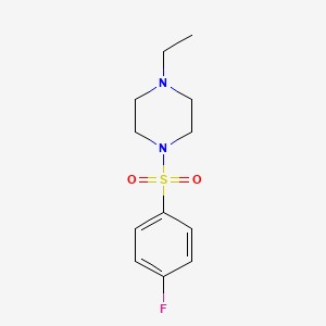 molecular formula C12H17FN2O2S B3133294 1-Ethyl-4-((4-fluorophenyl)sulfonyl)piperazine CAS No. 385404-07-9