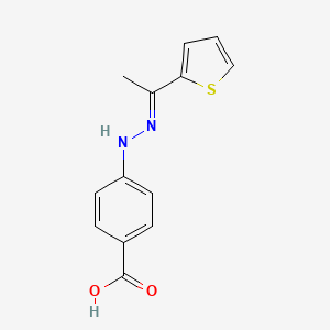 molecular formula C13H12N2O2S B3133297 4-{(2E)-2-[1-(2-Thienyl)ethylidene]hydrazino}benzoic acid CAS No. 385406-37-1