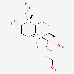 (2R,2'R,5S,5'R,6'S,8a'S)-5-(2-hydroxyethyl)-5,5'-bis(hydroxymethyl)-2',5',8a'-trimethyldecahydro-2'H,3H-spiro[furan-2,1'-naphthalen]-6'-ol
