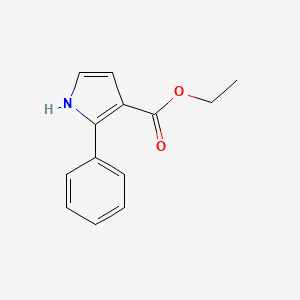 molecular formula C13H13NO2 B3133320 Ethyl 2-phenyl-1H-pyrrole-3-carboxylate CAS No. 38597-58-9