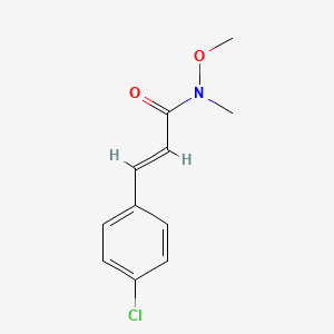 molecular formula C11H12ClNO2 B3133378 (2E)-3-(4-Chlorophenyl)-N-methoxy-N-methylprop-2-enamide CAS No. 388075-76-1
