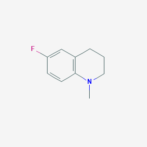 molecular formula C10H12FN B3133383 6-Fluoro-1-methyl-1,2,3,4-tetrahydroquinoline CAS No. 388078-35-1