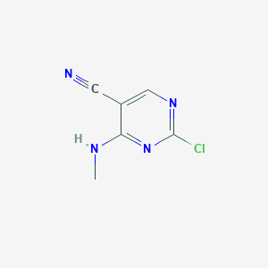 molecular formula C6H5ClN4 B3133430 2-Chloro-4-(methylamino)pyrimidine-5-carbonitrile CAS No. 389606-74-0