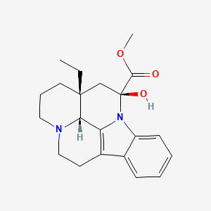 molecular formula C21H26N2O3 B3133447 甲基(41R,12S,13AR)-13A-乙基-12-羟基-2,3,41,5,6,12,13,13A-八氢-1H-吲哚[3,2,1-DE]吡啶并[3,2,1-IJ][1,5]萘啶-12-羧酸盐 CAS No. 38990-17-9