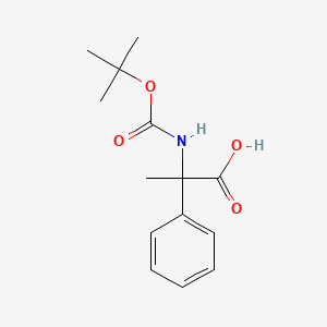 molecular formula C14H19NO4 B3133453 2-{[(Tert-butoxy)carbonyl]amino}-2-phenylpropanoic acid CAS No. 390401-40-8
