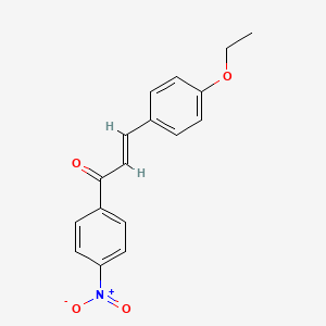 molecular formula C17H15NO4 B3133458 (2E)-3-(4-Ethoxyphenyl)-1-(4-nitrophenyl)prop-2-en-1-one CAS No. 39059-89-7