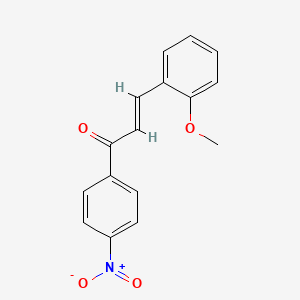 molecular formula C16H13NO4 B3133461 (E)-3-(2-甲氧基苯基)-1-(4-硝基苯基)丙-2-烯-1-酮 CAS No. 39059-97-7